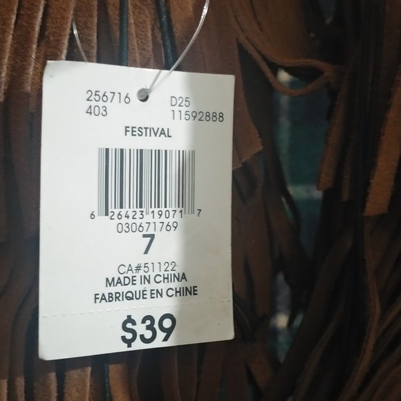 Brown Fringed Festival Boots - NWT - Size 7 - Picture 5 of 7